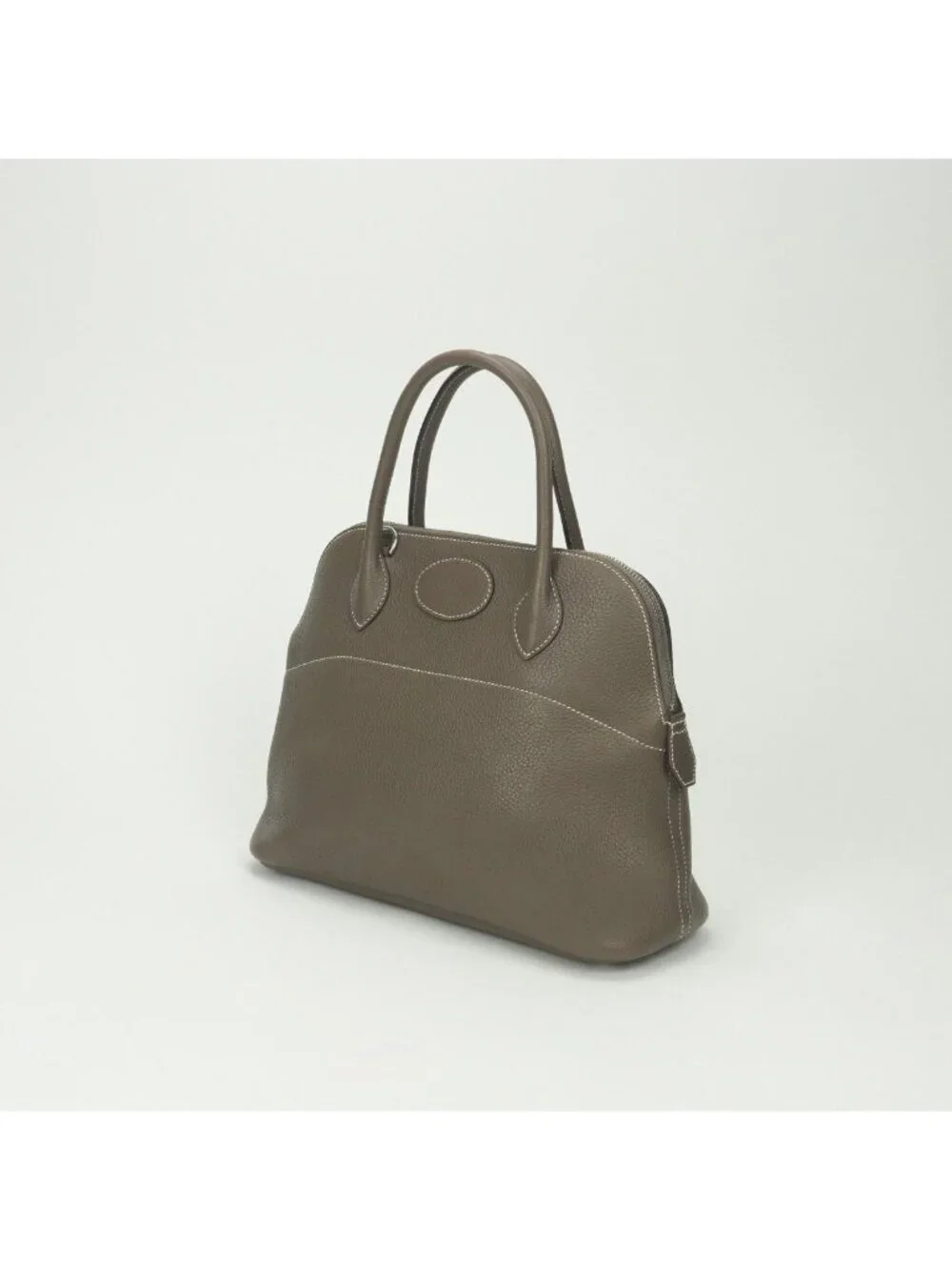 Hermes Bolide 31 Tote Shoulder Bag Taurillon Clemence Etoupe Gray Silver 2-Way